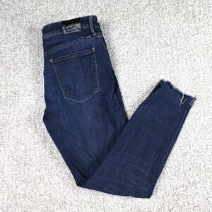 Lucky Brand Bridgette Skinny High Rise Dark Wash Raw Hem Jeans Size 10/30 Ankle